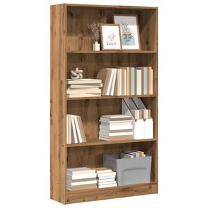 Imagine vidaXL Bibliotecă, stejar artizanal, 80x24x143 cm, lemn prelucrat