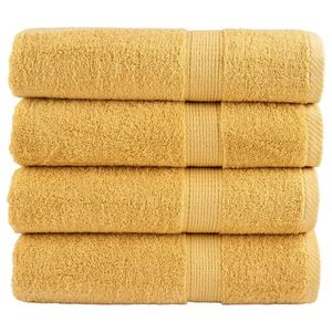 Imagine vidaXL Prosoape de mâini premium, SOLUND 4 buc auriu 50x100cm 600gsm