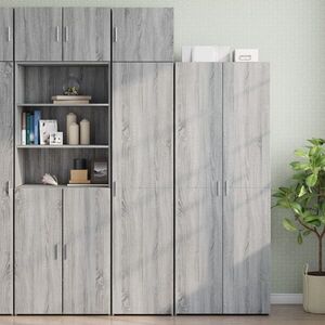 Imagine vidaXL Dulap depozitare slim sonoma gri 45x42, 5x225 cm lemn prelucrat