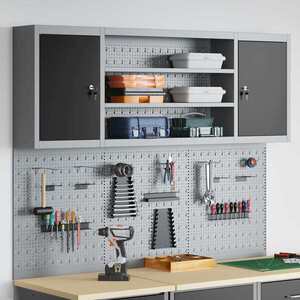 Imagine vidaXL Set dulap de unelte 6 buc. Negru Oțel vopsit electrostatic
