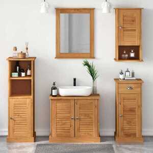 Imagine vidaXL Set de mobilier pentru baie VIGO 5 buc. Maro miere