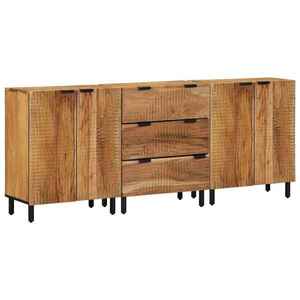 Imagine vidaXL Set de bufet 3 buc. 180 x 33 x 75 cm Lemn Solid de Acacia