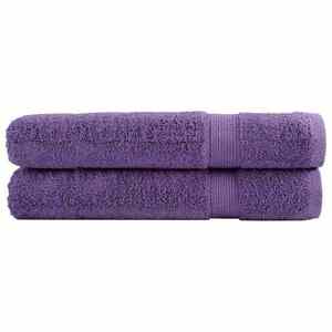Imagine vidaXL Prosoape de saună premium SOLUND 2 buc. violet 80x200 cm 600gsm