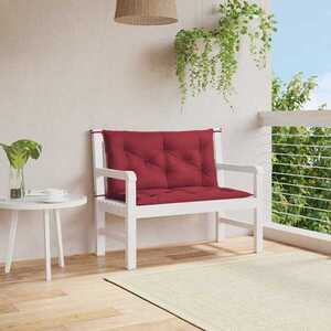 Imagine vidaXL Pernă bancă de grădină roșu vin 100x(50+50)x7cm material oxford