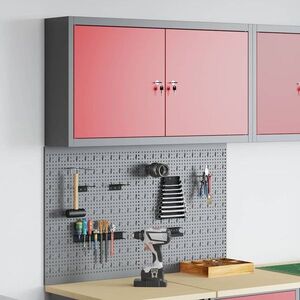 Imagine vidaXL Set dulap de unelte 3 buc. Roșu Oțel vopsit electrostatic