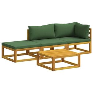 Imagine vidaXL Set de canapea 4 buc. natural Lemn Solid de Acacia