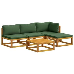 Imagine vidaXL Set de canapea 5 buc. natural Lemn Solid de Acacia