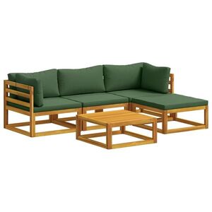 Imagine vidaXL Set de canapea 5 buc. natural Lemn Solid de Acacia