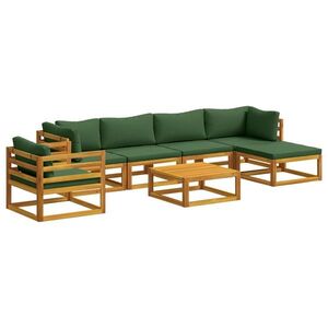 Imagine vidaXL Set de canapea 7 buc. natural Lemn Solid de Acacia