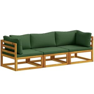 Imagine vidaXL Set de canapea 3 buc. natural Lemn Solid de Acacia