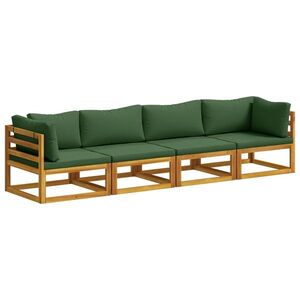 Imagine vidaXL Set de canapea 4 buc. natural Lemn Solid de Acacia