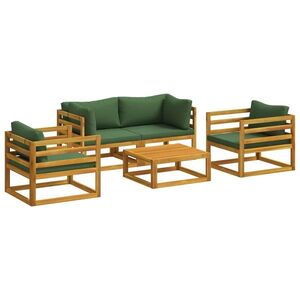 Imagine vidaXL Set modular de lounge pentru grădină, 5 piese natural