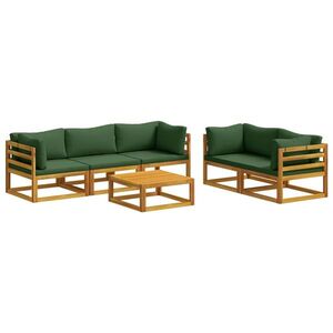 Imagine vidaXL Set de canapea 6 buc. natural Lemn Solid de Acacia