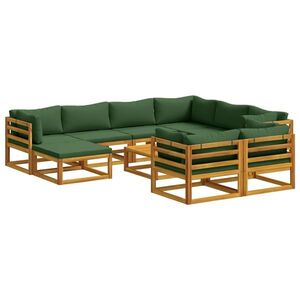 Imagine vidaXL Set de canapea 10 buc. natural Lemn Solid de Acacia