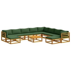 Imagine vidaXL Set de canapea 11 buc. natural Lemn Solid de Acacia