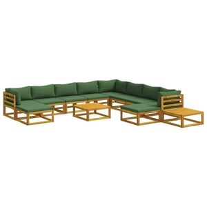 Imagine vidaXL Set de canapea 12 buc. natural Lemn Solid de Acacia