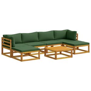 Imagine vidaXL Set de canapea 7 buc. natural Lemn Solid de Acacia