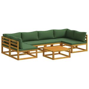 Imagine vidaXL Set de canapea 7 buc. natural Lemn Solid de Acacia