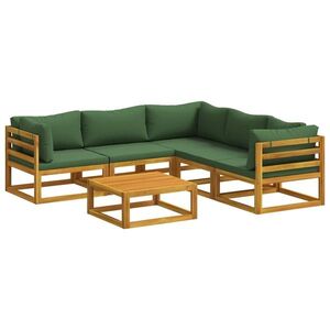 Imagine vidaXL Set de canapea 6 buc. natural Lemn Solid de Acacia