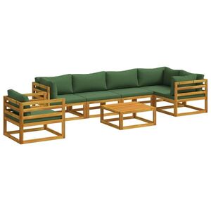 Imagine vidaXL Set de canapea 7 buc. natural Lemn Solid de Acacia