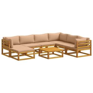 Imagine vidaXL Set de canapea 8 buc. natural Lemn Solid de Acacia