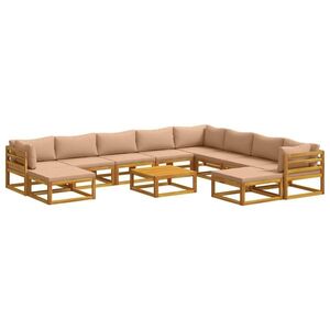 Imagine vidaXL Set de canapea 11 buc. natural Lemn Solid de Acacia
