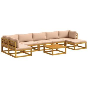 Imagine vidaXL Set de canapea 8 buc. natural Lemn Solid de Acacia