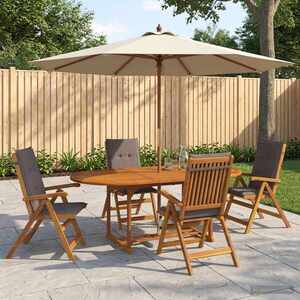 Imagine vidaXL Set de dining pentru grădină cu 5 piese natural