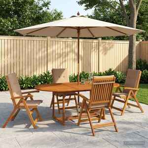 Imagine vidaXL Set de dining pentru grădină cu 5 piese natural