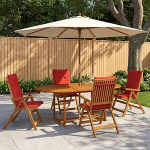 Imagine vidaXL Set de dining pentru grădină cu 5 piese natural