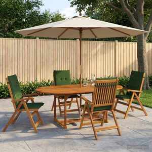 Imagine vidaXL Set de dining pentru grădină cu 5 piese natural