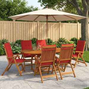 Imagine vidaXL Set de dining pentru grădină, 7 piese natural