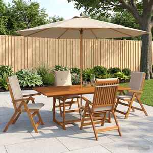 Imagine vidaXL Set de dining pentru grădină cu 5 piese natural