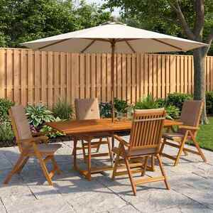 Imagine vidaXL Set de dining pentru grădină cu 5 piese natural
