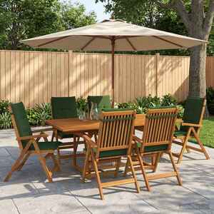 Imagine vidaXL Set de dining pentru grădină, 7 piese natural