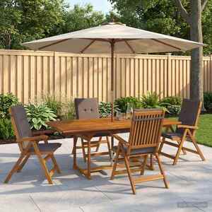 Imagine vidaXL Set de dining pentru grădină cu 5 piese natural