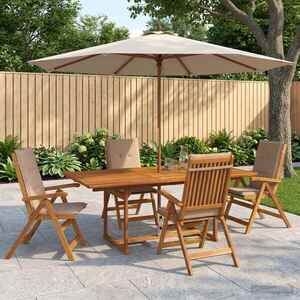 Imagine vidaXL Set de dining pentru grădină cu 5 piese natural
