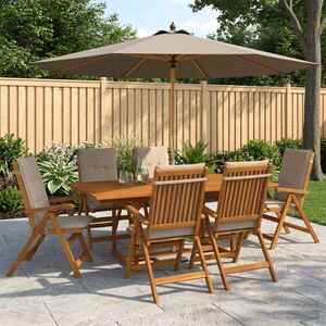Imagine vidaXL Set de dining pentru grădină, 7 piese natural