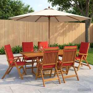 Imagine vidaXL Set de dining pentru grădină, 7 piese natural