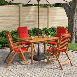 Imagine vidaXL Set de dining pentru grădină cu 5 piese natural