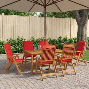 Imagine vidaXL Set de dining pentru grădină, 7 piese natural