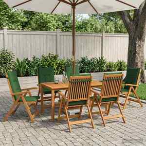Imagine vidaXL Set de dining pentru grădină, 7 piese natural