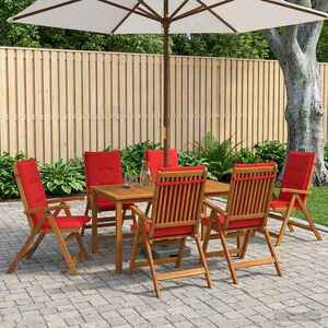 Imagine vidaXL Set de dining pentru grădină, 7 piese 7 buc. natural