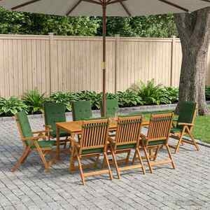 Imagine vidaXL Set de dining pentru grădină, 9 piese 9 buc. natural
