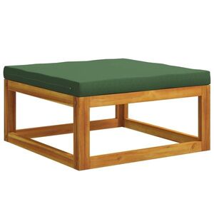 Imagine vidaXL Taburet secțional cu perne 100 % poliester Acacia solidă