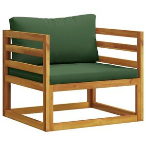 Imagine vidaXL Fotoliu modular cu perne 100 % poliester Acacia solidă natural
