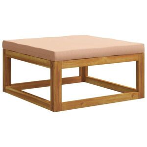 Imagine vidaXL Taburet modular cu perne 100 % poliester Acacia solidă natural