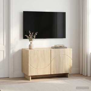 Imagine vidaXL Suport TV 60 x 34.5 x 40 cm Stejar Sonoma Lemn prelucrat