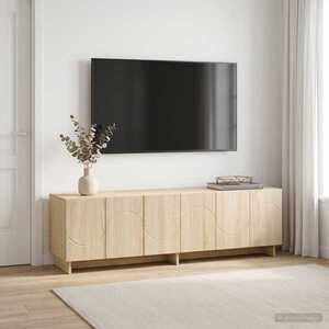 Imagine vidaXL Suport TV 140 x 34, 5 x 40 cm Stejar Sonoma Lemn prelucrat