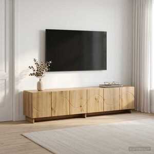 Imagine vidaXL Suport TV 179.5 x 34.5 x 40 cm Stejar Artizanal Lemn prelucrat